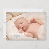 ようこそベビー名写真…新生児発表 案内状 (正面)
