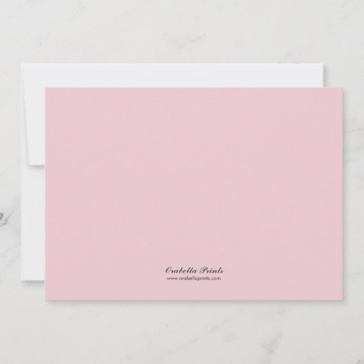 ようこそベビー甘い額縁誕生のお知らせ 案内状 (裏面)