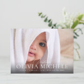 ようこそベビー誕生写真発表少年ガール 案内状 (スタンド正面)