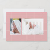 ようこそベビー誕生写真発表少年ガール 案内状 (裏面)