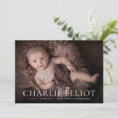 ようこそベビー誕生写真発表少年ガール 案内状 (スタンド正面)