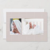 ようこそベビー誕生写真発表少年ガール 案内状 (裏面)