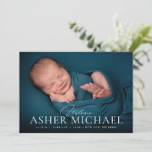 ようこそベビー誕生写真発表少年ガール 案内状 (スタンド正面)