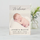 ようこそベビー誕生日のお知らせ 案内状 (スタンド正面)