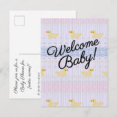 ようこそベビー インビテーションポストカード (正面/裏面)