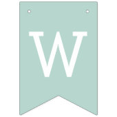 ようこそベビー |シーサイドパステルミントストライプ バンティングフラッグ (第3の旗)