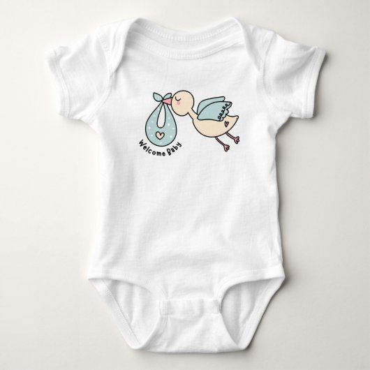 ようこそベビー ベビーボディスーツ (正面)