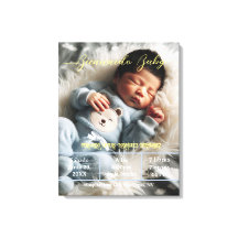 ようこそベビー |写真カスタムの生まれたばかりの統計スペインの