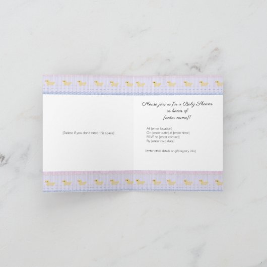 ようこそベビー 招待状 (内部)