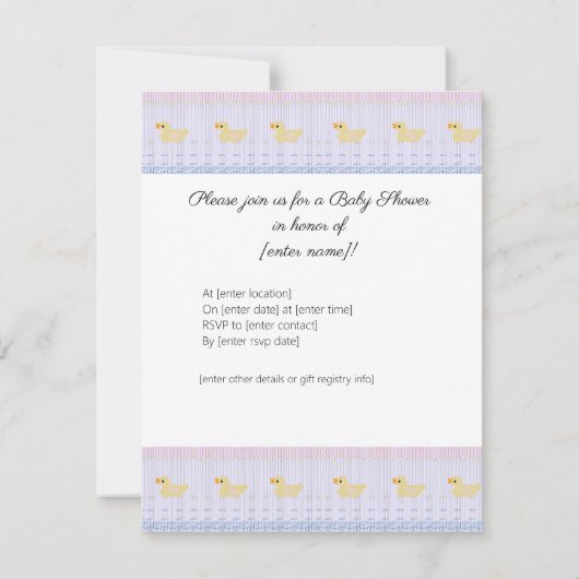 ようこそベビー 招待状 (裏面)