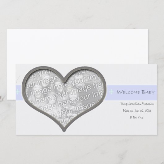 ようこそベビー 案内状 (正面/裏面)