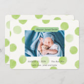 ようこそベビー 案内状 (正面/裏面)