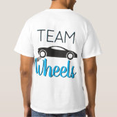 ようこそベビー| Pink & Blue TeamWheels Tシャツ (裏面)