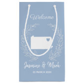 ようこそペンシルバニア結婚式の引き出物カスタムへ   スモールペーパーバッグ (裏面)