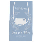 ようこそペンシルバニア結婚式の引き出物カスタムへ   スモールペーパーバッグ (正面)