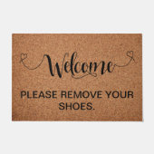ようこそホームあなたの靴を取り除く ドアマット (正面)