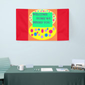 ようこそホームのバナーメッセー恋しく思ジ 横断幕 (トレードショー)