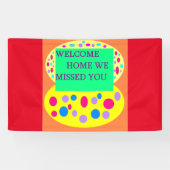 ようこそホームのバナーメッセー恋しく思ジ 横断幕 (横)