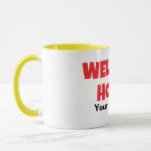 ようこそホームパーソナライズされたコーヒーマグの贈り物 マグカップ (左)