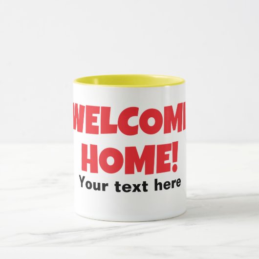 ようこそホームパーソナライズされたコーヒーマグの贈り物 マグカップ (中央)