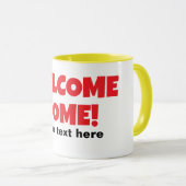 ようこそホームパーソナライズされたコーヒーマグの贈り物 マグカップ (正面右)