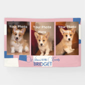 ようこそホーム新しい子犬、子犬のシャワー 横断幕 (横)