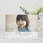 ようこそホーム養子縁組の写真の告知 招待状 (スタンド正面)