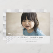 ようこそホーム養子縁組の写真の告知 招待状 (正面/裏面)