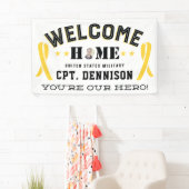 ようこそホーム黄色のリボン展開 横断幕 (インサイチュ)