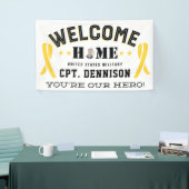 ようこそホーム黄色のリボン展開 横断幕 (トレードショー)