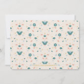 ようこそマット移動のお知らせ – ティール(緑がかった色) 案内状 (裏面)