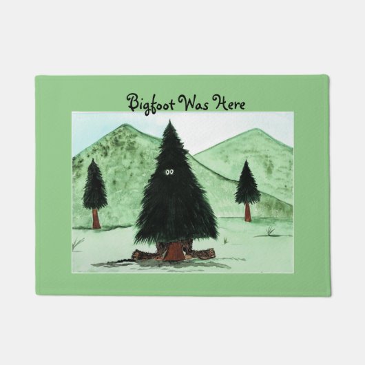 ようこそマット、ビッグフット、来園者にスタイル、おもしろい ドアマット (正面)