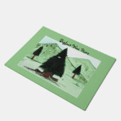 ようこそマット、ビッグフット、来園者にスタイル、おもしろい ドアマット (アングル)