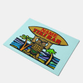 ようこそマット、Tikiバー、名前の書式の追加 ドアマット (アングル)