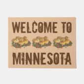 ようこそミネソタ熱い皿タートカセロール ドアマット (正面)