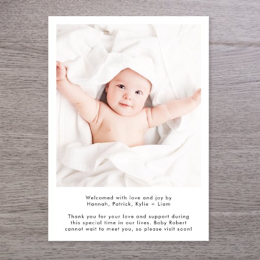 ようこそモダンスクリプト4フォト誕生 案内状