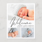 ようこそモダンスクリプト4写真の誕生のお知らせ (正面)