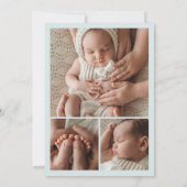 ようこそモダンスクリプト4写真の誕生のお知らせ 招待状 (裏面)