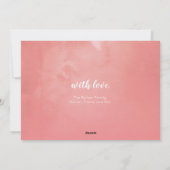 ようこそモダンピンクのベビーガール誕生のお知らせ シーズンカード (裏面)