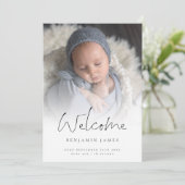 ようこそモダンフォトオーバーレイ誕生 案内状 (スタンド正面)