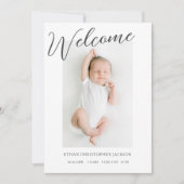 ようこそモダンベビーフォト誕生 案内状 (正面)