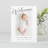 ようこそモダンベビーフォト誕生 案内状 (スタンド正面)