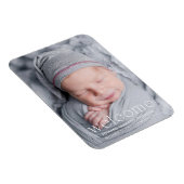 ようこそモダンベビー写真の誕生のお知らせ マグネット (右側)