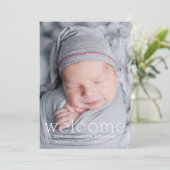 ようこそモダンベビー写真の誕生のお知らせ 案内状 (スタンド正面)