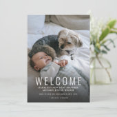 ようこそモダンベビー誕生フォトカードのお知らせ (スタンド正面)