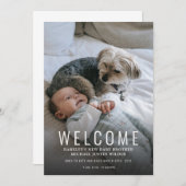 ようこそモダンベビー誕生フォトカードのお知らせ (正面/裏面)