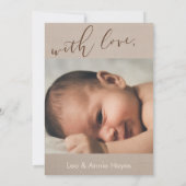 ようこそモダン写真の誕生のお知らせ 案内状 (裏面)