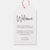 ようこそモダン抱き枕カ結婚スケット ギフトタグ (裏面)