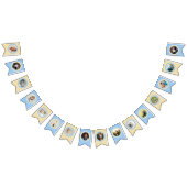 ようこそモダン新生児ボーイガール生まれたばかりの写真 バンティングフラッグ (全)