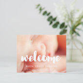 ようこそモダン誕生のお知らせ ポストカード (スタンド正面)